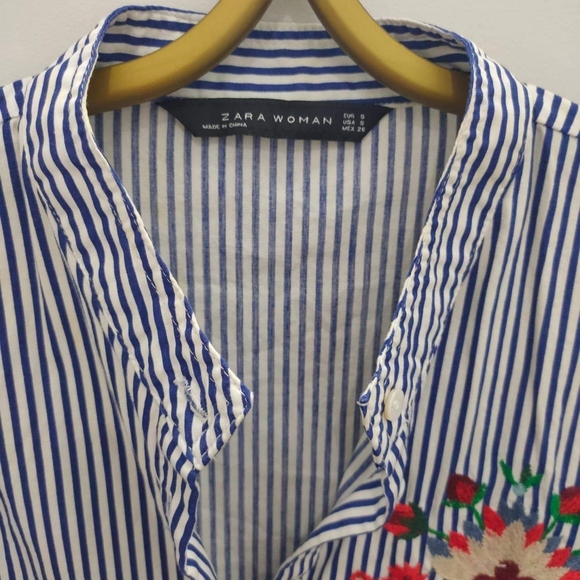 Zara Blouse stripe long sleeved - Picture 3 of 5